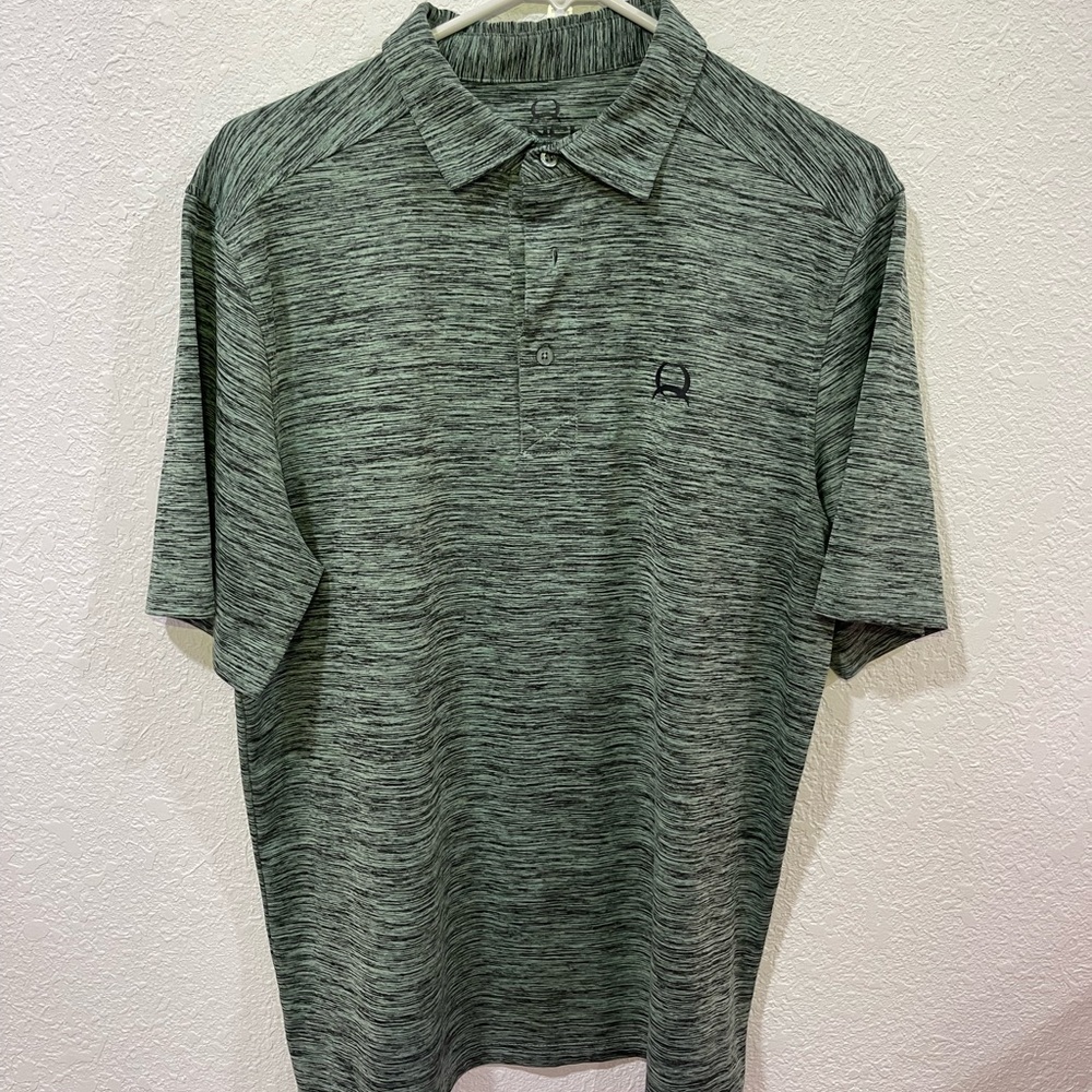 Cinch Green Polo Shirt with Textured Fabric